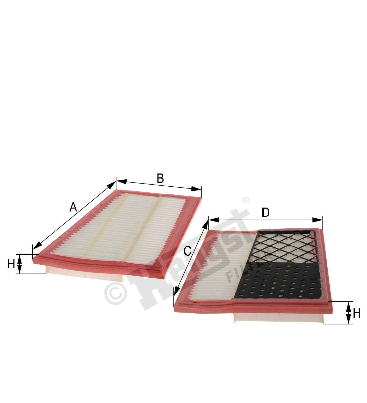HENGST FILTER E627L: Gaisa filtrs