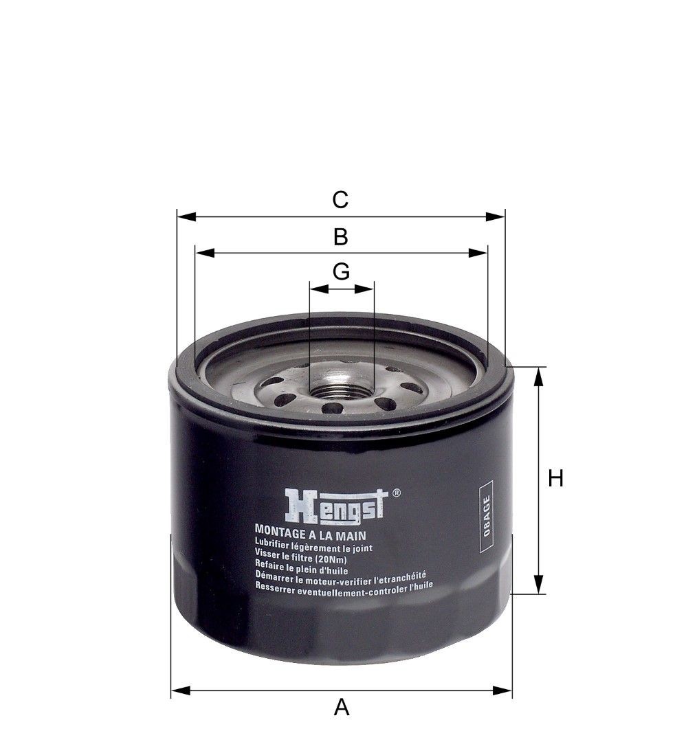 HENGST FILTER H96W: Eļļas filtrs