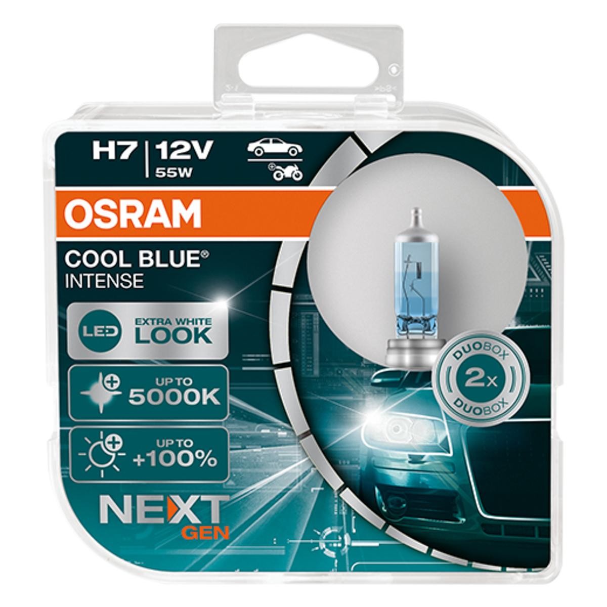 OSRAM 64210CBN-HCB: Glühlampe, Fernscheinwerfer COOL BLUE® INTENSE (Next Gen) 12V, 55W, H7 COOL BLUE INTENSE next Generation