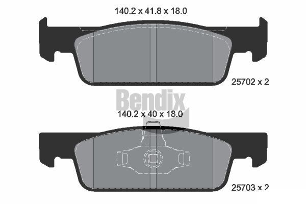 BENDIX Braking BPD1010: Fékbetét készlet, tárcsafék
