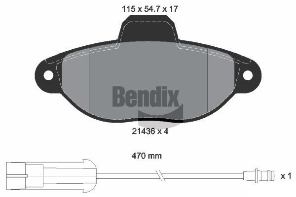 BENDIX Braking BPD1020: Bremseklodser med tilbehør