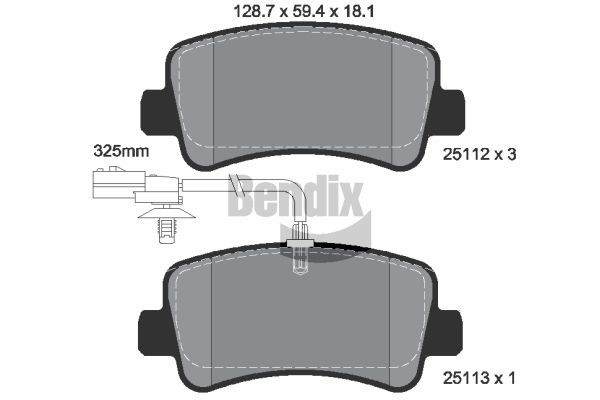 BENDIX Braking BPD1026: Piduriklotsid