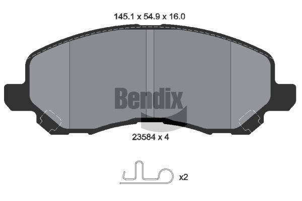 BENDIX Braking BPD1221: Bremseklodser