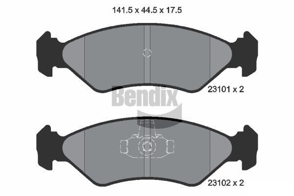 BENDIX Braking BPD1296: Piduriklotsid