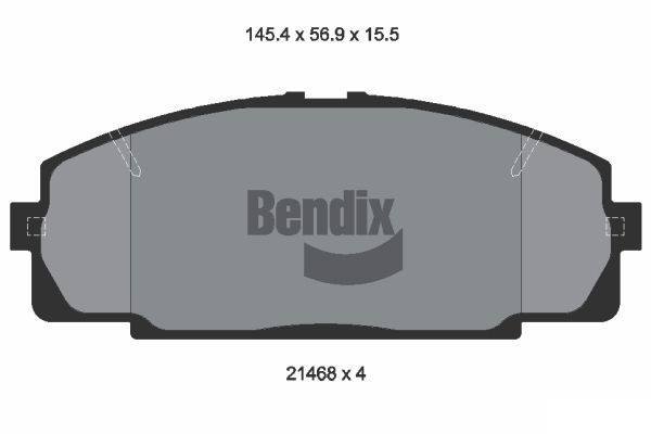 BENDIX Braking BPD1297: Stabdžių kaladėlės
