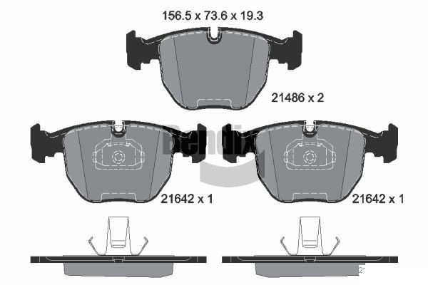BENDIX Braking BPD1337: Piduriklotsid