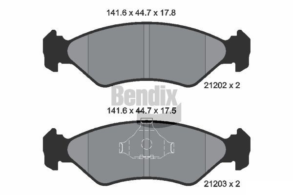BENDIX Braking BPD1459: Piduriklotsid