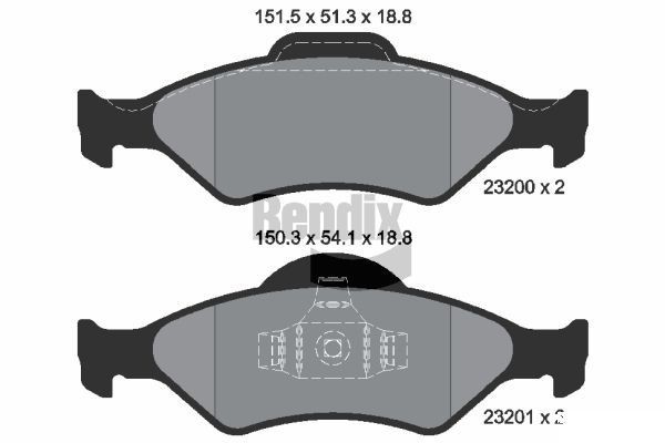BENDIX Braking BPD1481: Piduriklotsid
