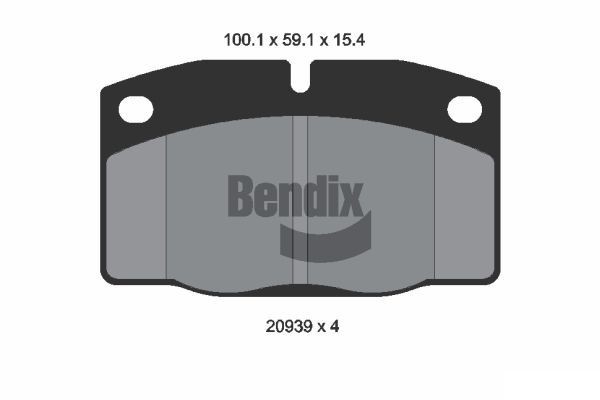 BENDIX Braking BPD1735: Sada brzdových destiček, kotoučová brzda