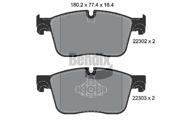 BENDIX Braking BPD1882: Jarrupalat, levyjarru