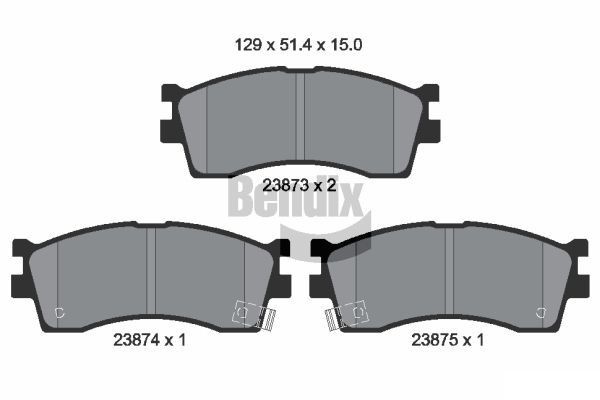 BENDIX Braking BPD2059: Piduriklotsid