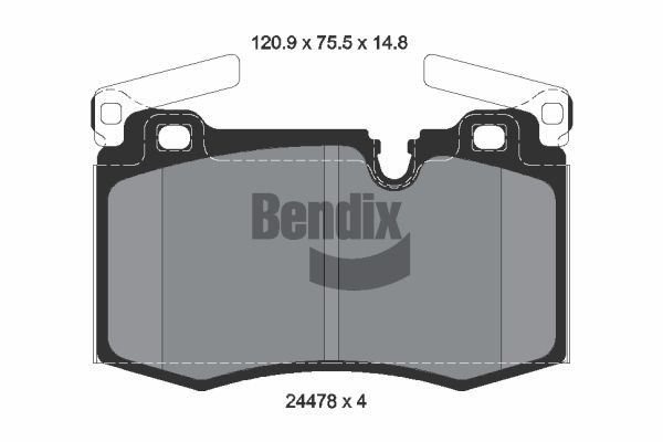 BENDIX Braking BPD2158: Jarrupalat, levyjarru Tasauspainoilla
