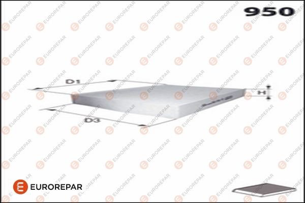 EUROREPAR 1682950780: Filtrs, Salona telpas gaiss Aktivētās ogles filtrs