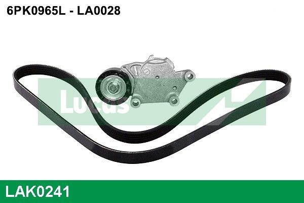LUCAS LAK0241: V formos rumbuotas diržas, komplektas