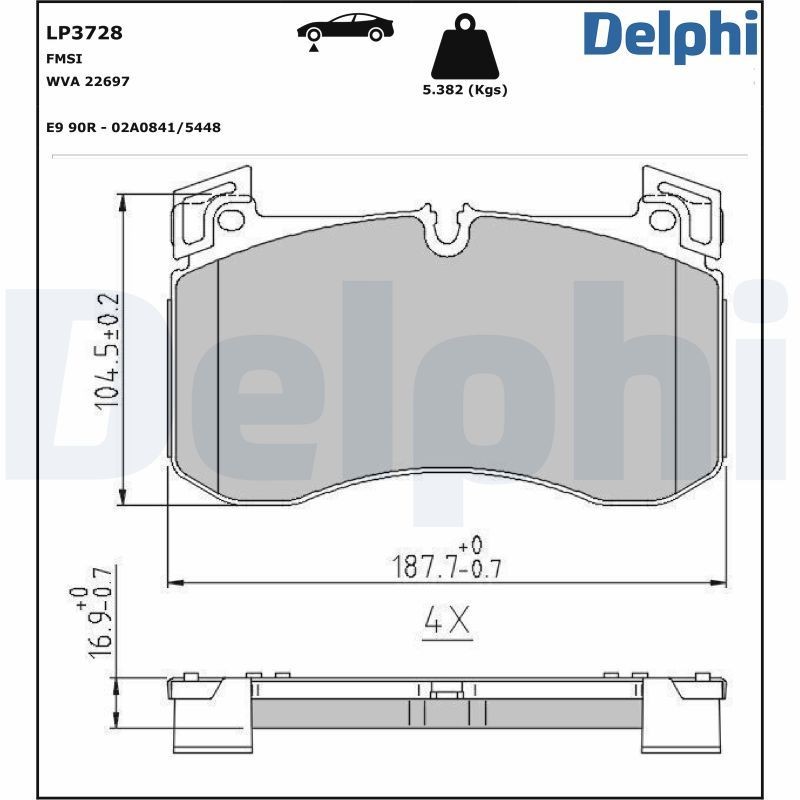 DELPHI DG9128: Αμορτισέρ Πίσω άξονας, Πίεση γκαζιού