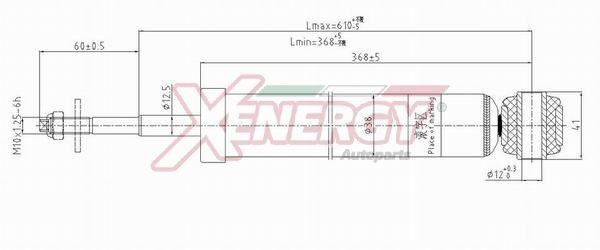AP XENERGY X255343: Amortizor puntea spate, presiune gas, Telescop - amortizor