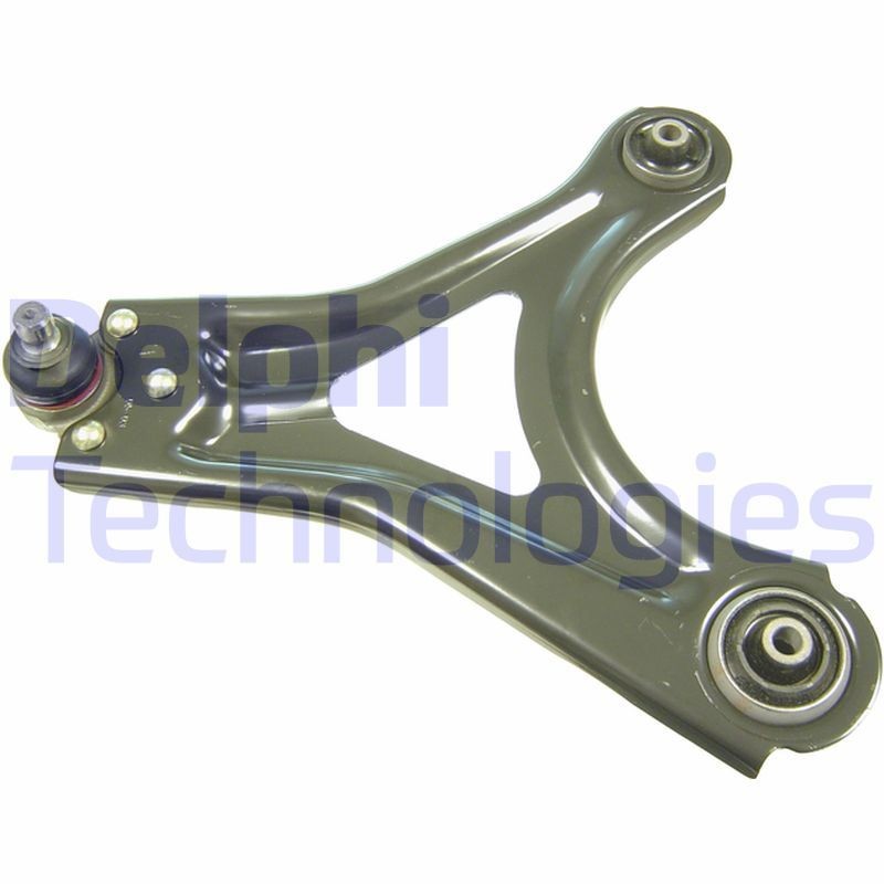 DELPHI TC729: Bras de suspension Essieu avant gauche, inférieur, Tôle d'acier, avec rotule de suspension