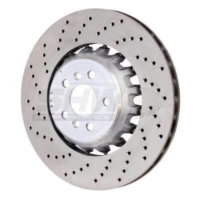 SHW Performance BRL43507: Piduriketas Tagasild vasakul, Ø: 380mm, perforeeritud, sisemine õhutus, kaheosaline piduriketas, Ø: 380mm, kaetud
