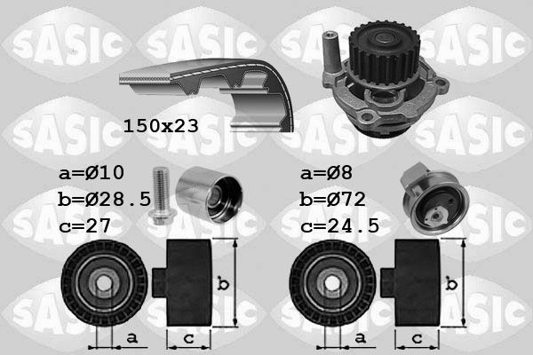 SASIC 3906101: Ūdenssūknis + Zobsiksnas komplekts