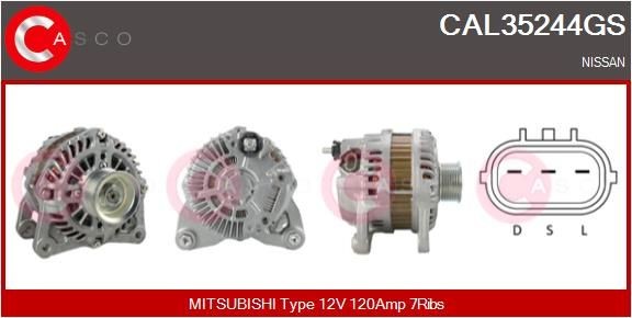 CASCO CAL15395AS: Alternator 120A