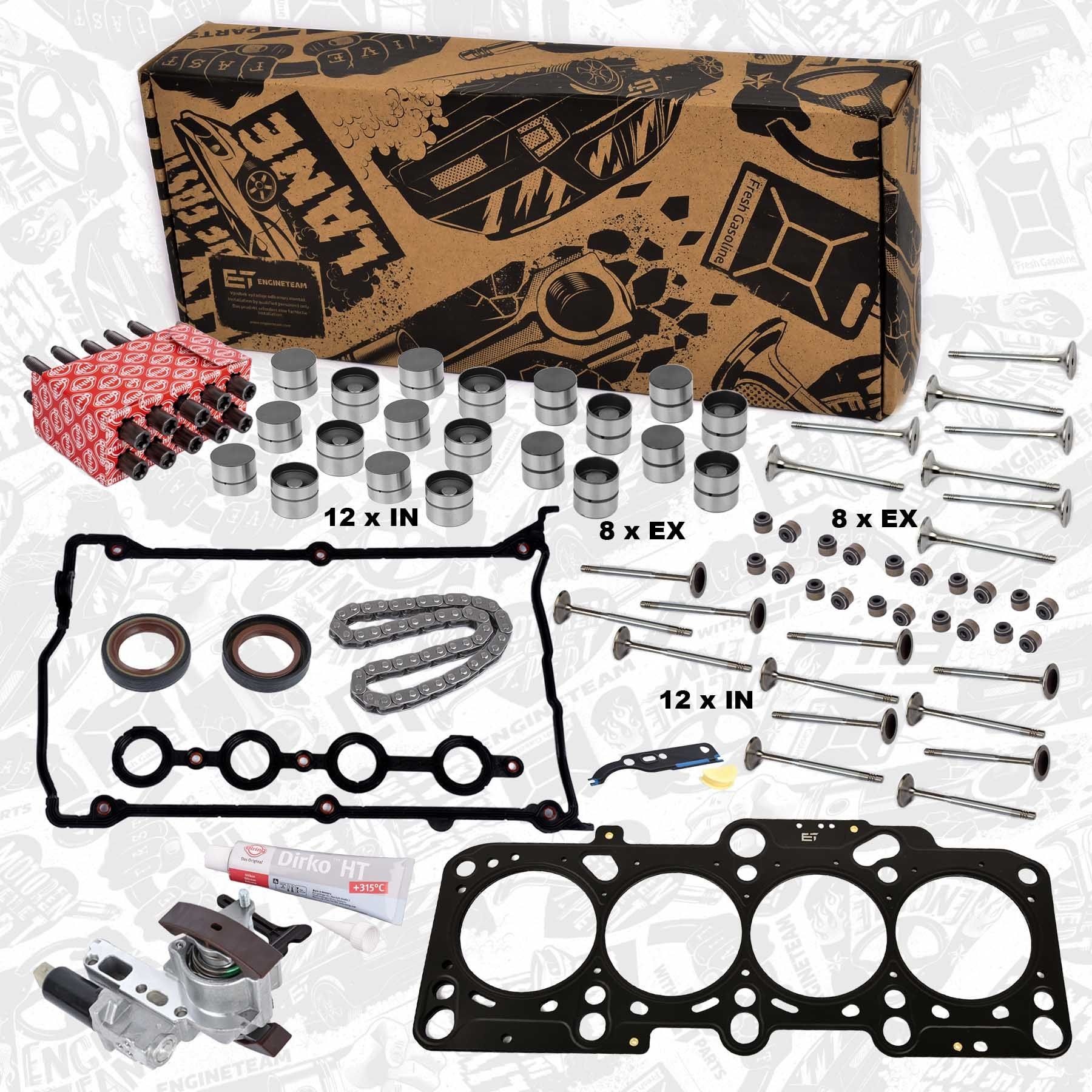 ET ENGINETEAM RS0064VR1: Vezérműlánc készlet boxET – service kit Hengerfej-tömítéssel, csavarokkal
