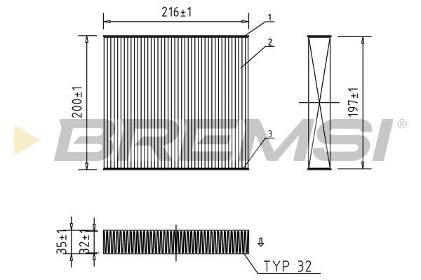 BREMSI FC0078: Filtru, aer habitaclu Filtru de particule