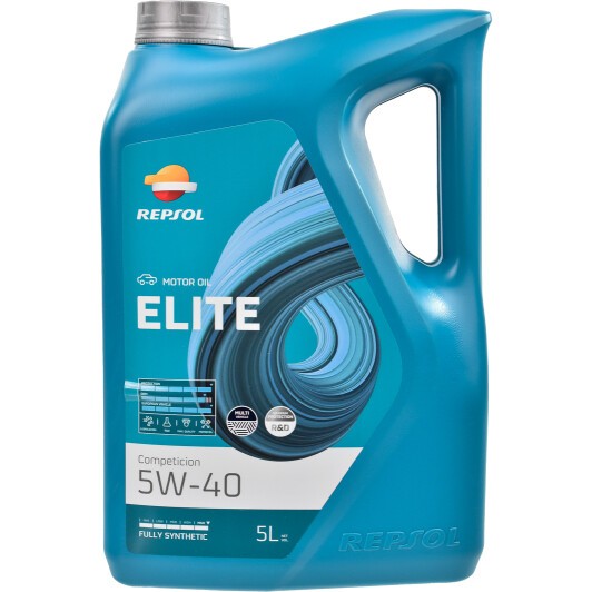 REPSOL RPP0062JFB: Variklio alyva ELITE COMPETICION 5W-40 5l, 5W-40 ELITE, Competition