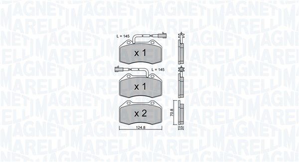 MAGNETI MARELLI 363916061157: Fékbetét készlet, tárcsafék
