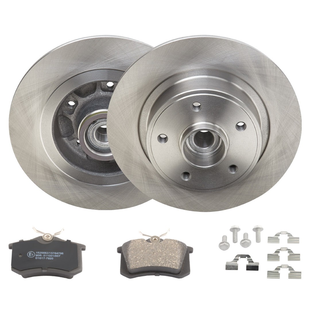 RIDEX 3405B1773: Pidurikomplekt, ketaspidur Tagasild, Ø: 270mm, täis