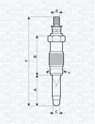 MAGNETI MARELLI 062900010304: Bujie incandescenta