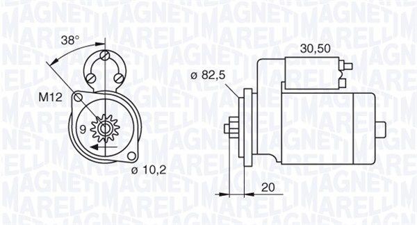 MAGNETI MARELLI 063522601010: Стартер 1,4киловат