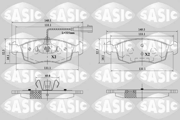 SASIC 6216171: Bremseklodser foraksel