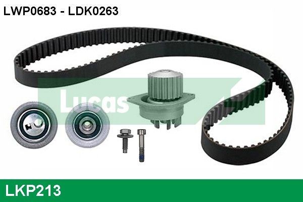 LUCAS LKP213: Ūdenssūknis + Zobsiksnas komplekts Zobu skaits: 134, Platums: 25,4mm, ar ūdenssūkni