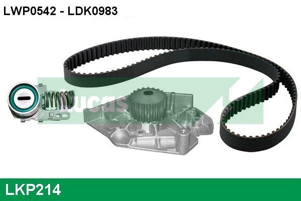 LUCAS LKP214: Bomba de água + kit de correia dentada N.º dentes: 149, Largura: 25,4mm, com bomba de água