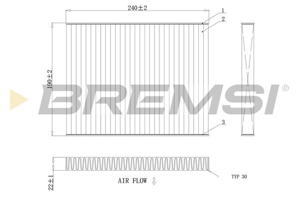 BREMSI FC0081C: Filtr, vzduch v interiéru Filtr s aktivním uhlím