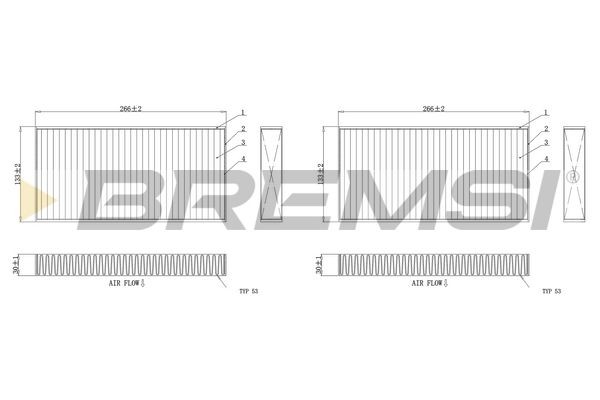 BREMSI FC0859: Filtru, aer habitaclu Filtru polen