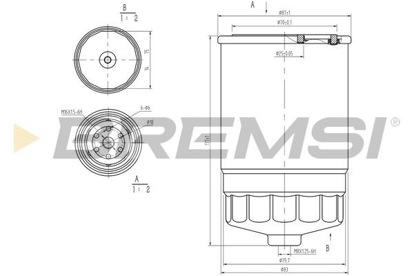 BREMSI FE0053: Kütusefilter
