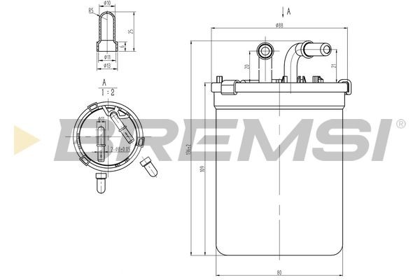 BREMSI FE0055: Degvielas filtrs