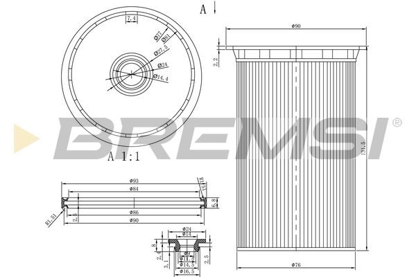 BREMSI FE0341: Degvielas filtrs