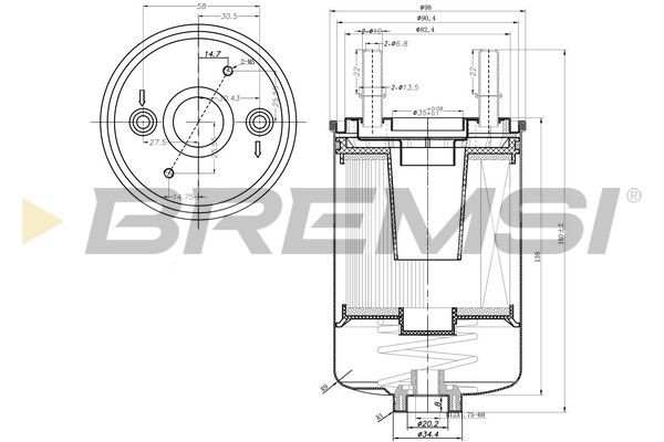 BREMSI FE0350: Degvielas filtrs