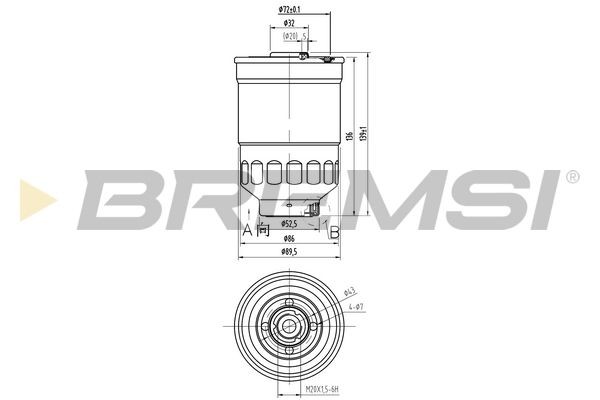 BREMSI FE0797: Degvielas filtrs