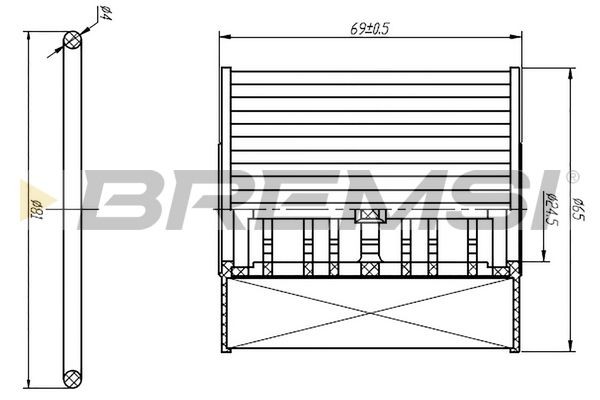 BREMSI FL0250: Oliefilter