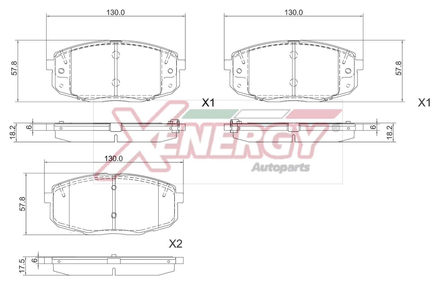 AP XENERGY X41415: Piduriklotsid Esisild