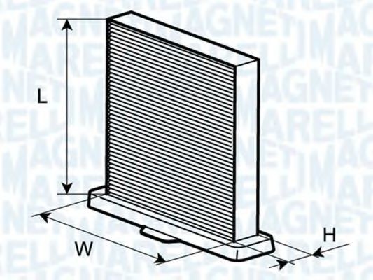 MAGNETI MARELLI 350203062210: Filter vnútorného priestoru filter castic