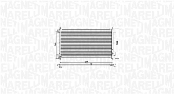 MAGNETI MARELLI 350203238000: Kondensor, klimatanläggning