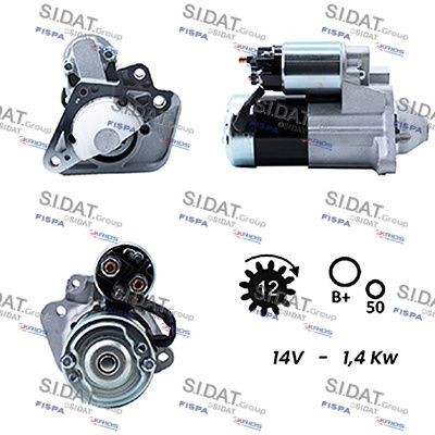 SIDAT S12MH0012A2: Rozrusznik 1,4kW