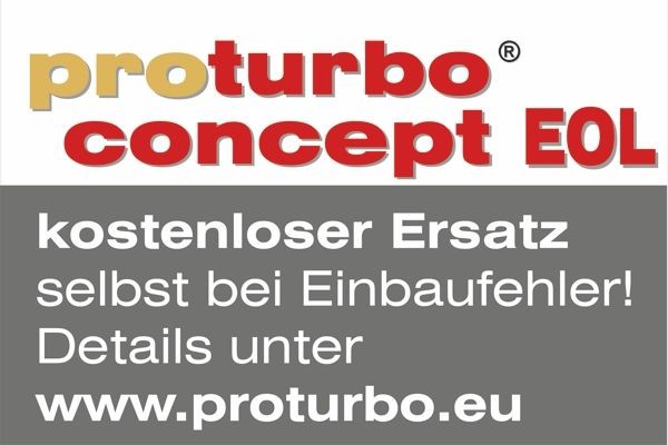 SCHLÜTTER TURBOLADER PRO-04025EOL D: Turboaggregat proturbo concept ® - D with ADVANCED GUARANTEE med påbyggnads-/fästmaterial, med oljetilledning, med oljefrånledning