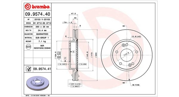 MAGNETI MARELLI 360406067900: Piduriketas Ø: 280mm, sisemine õhutus, Ø: 280mm