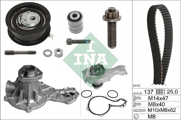 INA 530 0377 30: Ūdenssūknis + Zobsiksnas komplekts