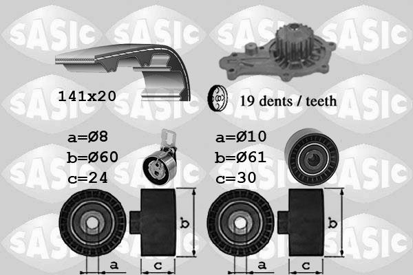SASIC 3900044: Ūdenssūknis + Zobsiksnas komplekts